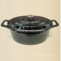 Black destacam esmalte Cast Iron Caçarola Tamanho 31X23